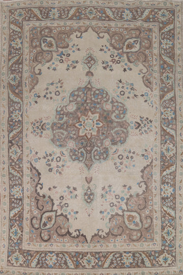 Vintage Wool Tabriz Persian Area Rug 7x10
