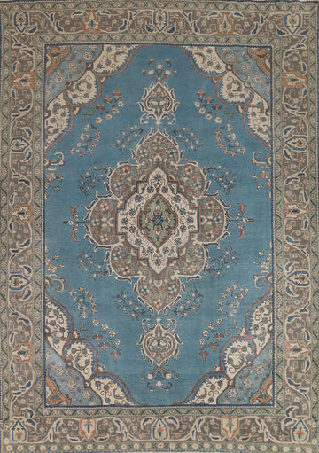Blue Handmade Tabriz Persian Area Rug 8x11