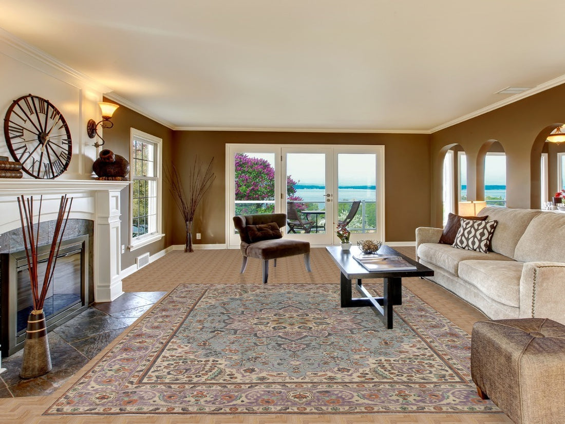 Light Blue Handmade Tabriz Persian Area Rug 8x11