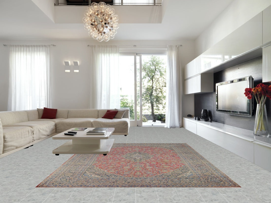 Traditional Pink Tabriz Persian Area Rug 10x13