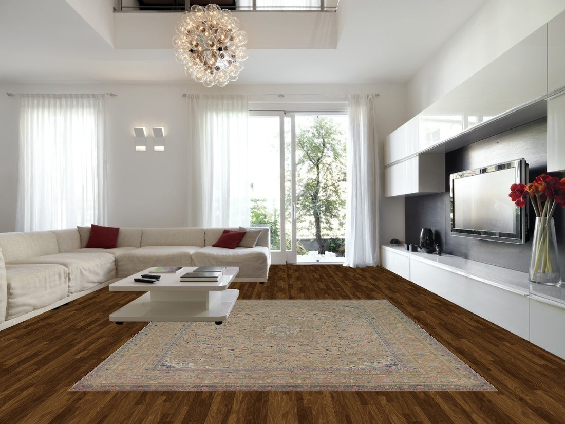 Traditional Mashad Persian Area Rug 10x12