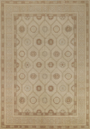 All-Over Vegetable Dye Khotan Turkish Area Rug 9x12