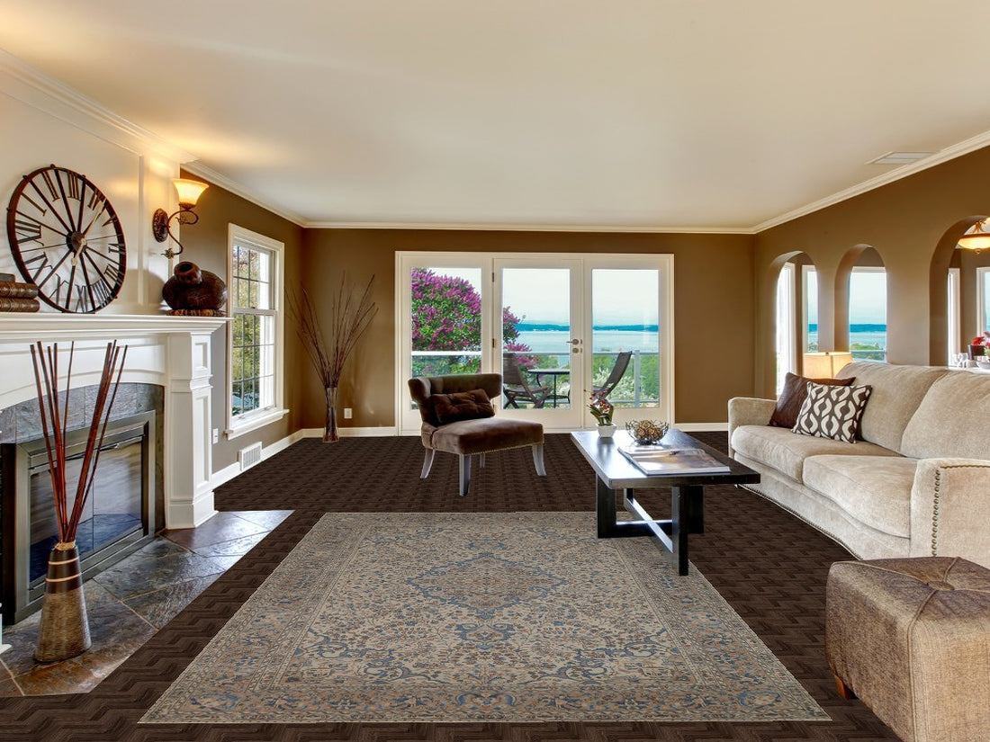 Vintage Floral Tabriz Persian Area Rug 6x10