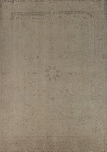 Distressed Wool Tabriz Persian Area Rug 10x13