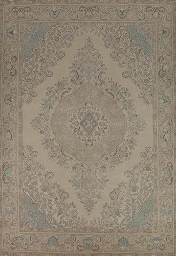 Vintage Wool Tabriz Persian Area Rug 10x13