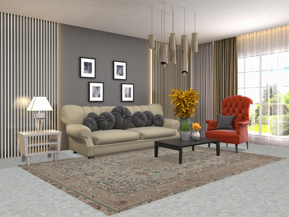 Handmade Wool Tabriz Persian Area Rug 7x10