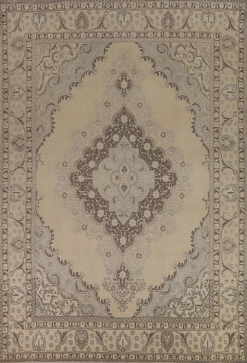 Vintage Wool Tabriz Persian Area Rug 10x13