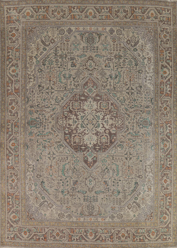 Vintage Wool Tabriz Persian Area Rug 10x13