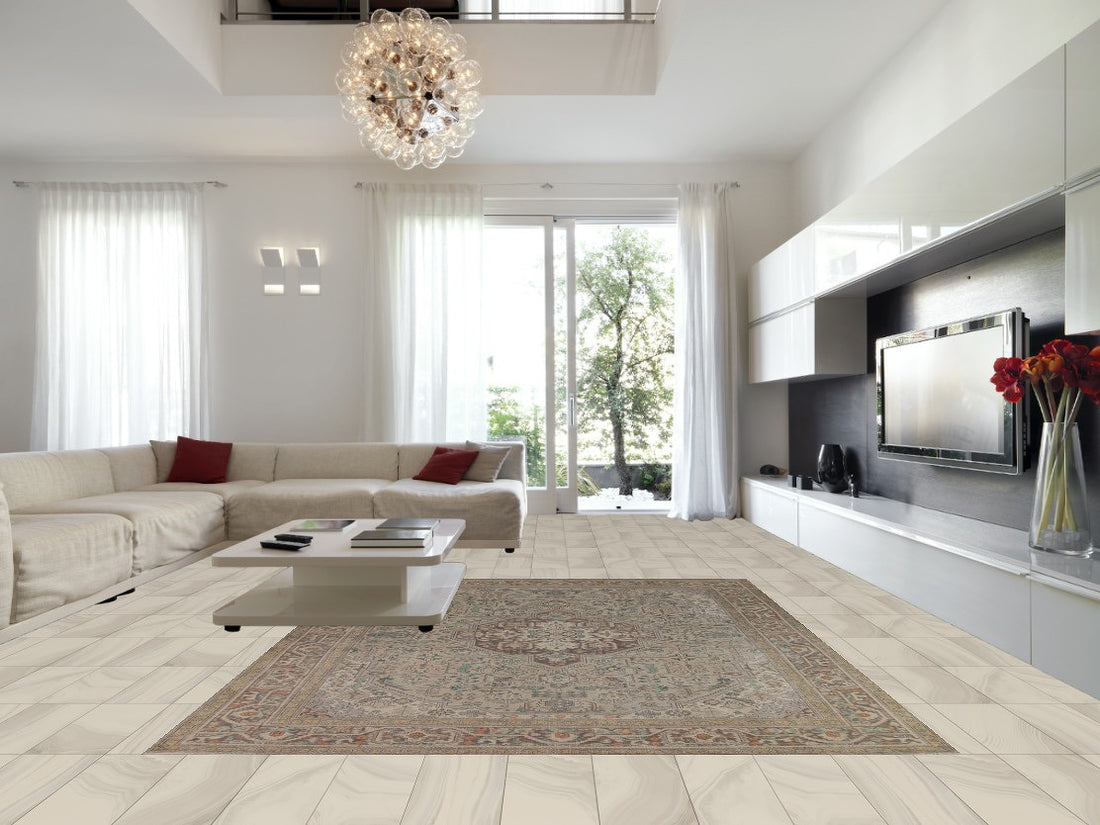 Vintage Wool Tabriz Persian Area Rug 10x13