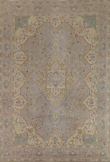 Vintage Wool Tabriz Persian Area Rug 10x13