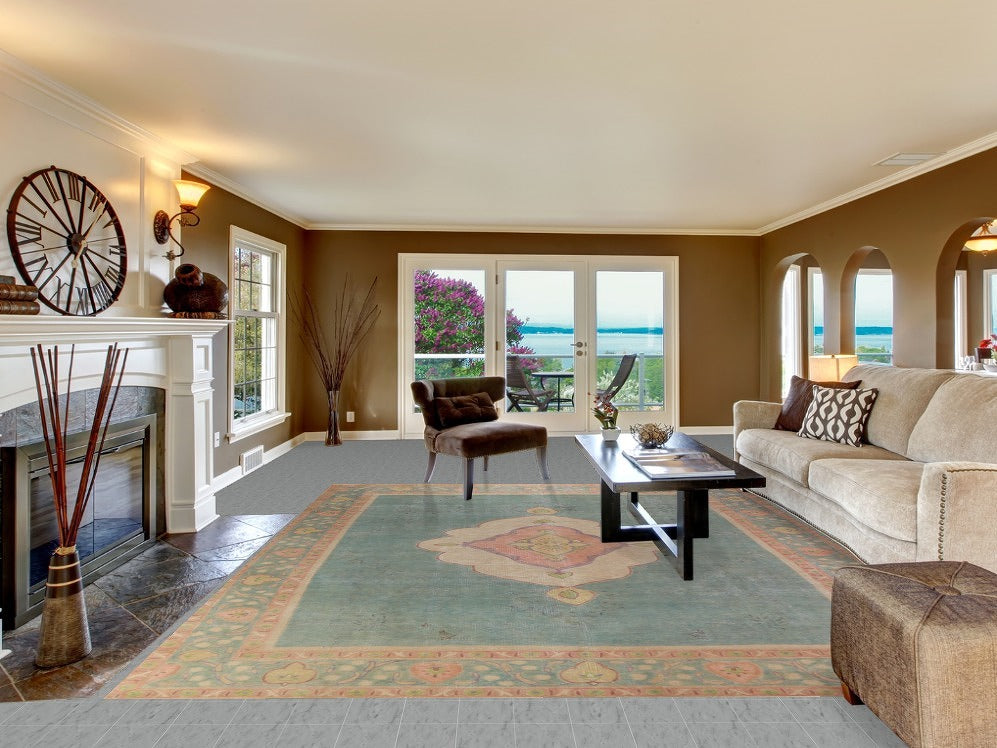 Vintage Wool Tabriz Persian Area Rug 10x13