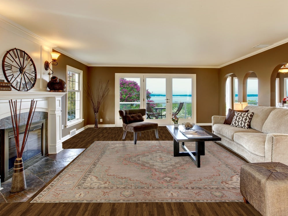 Geometric Tabriz Persian Area Rug 9x12