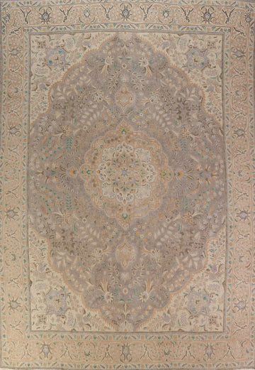 Floral Wool Tabriz Persian Area Rug 10x12