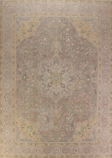 Vintage Wool Tabriz Persian Area Rug 10x13
