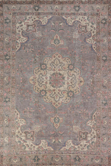 Gray Wool Handmade Tabriz Persian Area Rug 7x10