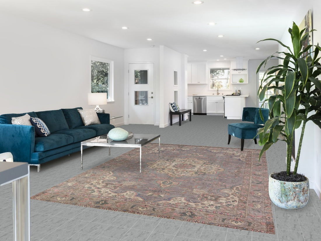 Gray Wool Handmade Tabriz Persian Area Rug 7x10