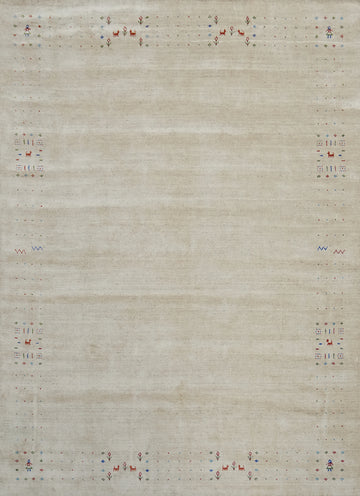 Tribal Silk Gabbeh Oriental Area Rug 9x11