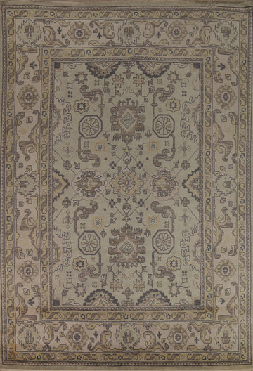 Green Handmade Wool Oushak Indian Area Rug 9x12