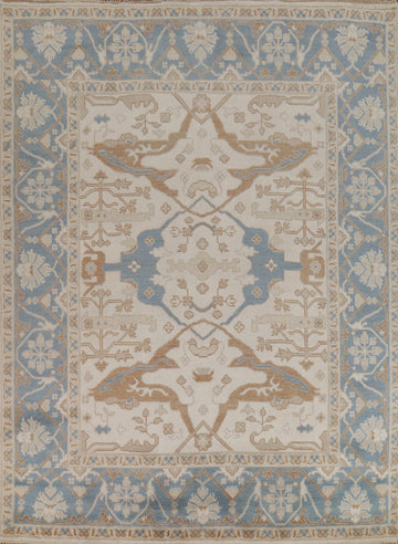 All-Over Handmade Oushak Indian Area Rug 8x10