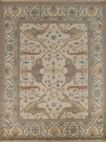 Earth Tone Wool Handmade Oushak Indian Area Rug 8x10