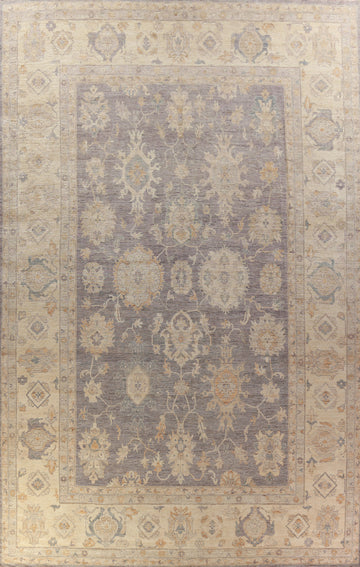 Vegetable Dye Gray Oushak Turkish Large Rug 13x20