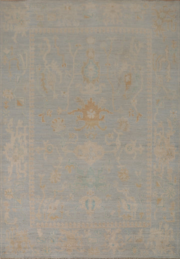 Vegetable Dye Wool Oushak Turkish Rug 5x7