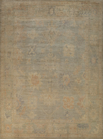 Vegetable Dye Wool Oushak Turkish Area Rug 8x10