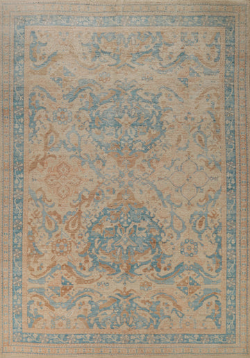 Vegetable Dye Wool Oushak Turkish Area Rug 9x12