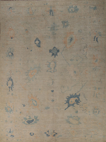 Vegetable Dye Oushak Turkish Area Rug 9x11