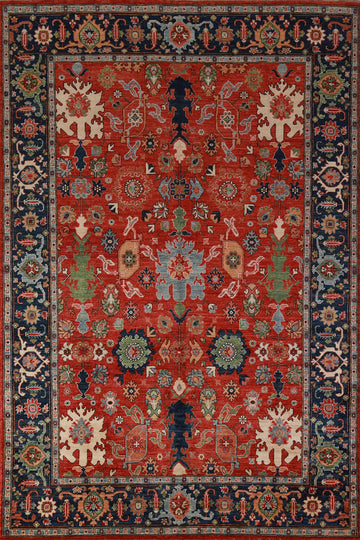Vegetable Dye Floral Ziegler Oriental Area Rug 7x10