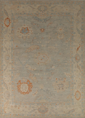 Vegetable Dye Oushak Turkish Area Rug 9x12