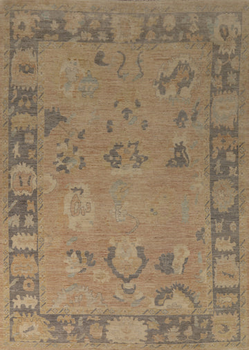 Vegetable Dye Oushak Turkish Area Rug 9x12