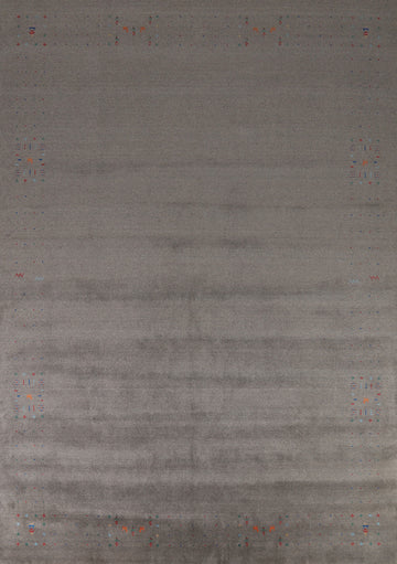 Solid Wool Gabbeh Oriental Area Rug 9x12