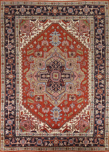 Geometric Heriz Serapi Indian Area Rug 9x12