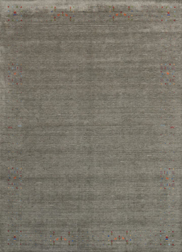 Handmade Gray Gabbeh Oriental Area Rug 9x12
