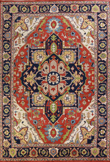 Medallion Wool Heriz Serapi Oriental Large Rug 10x14