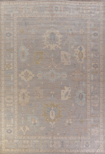 Vegetable Dye Oushak Turkish Large Rug 10x14