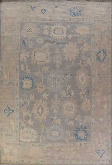 Vegetable Dye Oushak Turkish Large Rug 10x14