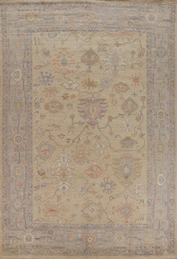 Vegetable Dye Oushak Turkish Area Rug 8x12