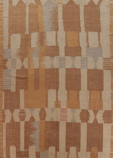 Vegetable Dye Jute Kilim Turkish Area Rug 9x12