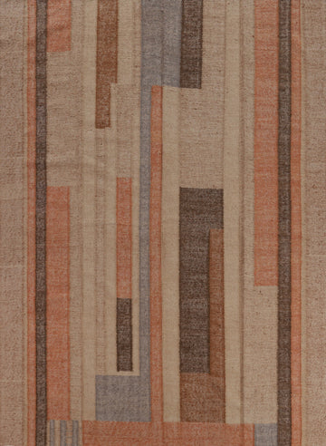Vegetable Dye Flat Weave Modern Kilim Turkish Area Rug 8x10