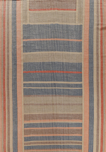 Earth Tone Modern Jute Kilim Turkish Area Rug 10x13
