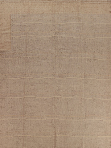 Earth Tone Brown Jute Kilim Oriental Area Rug 10x11