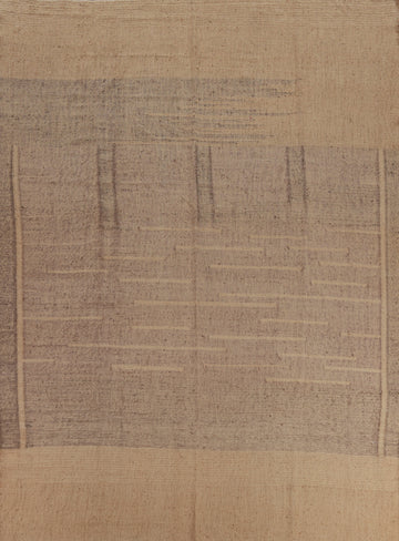 Earth Tone Jute Kilim Vegetable Dye Area Rug 9x11
