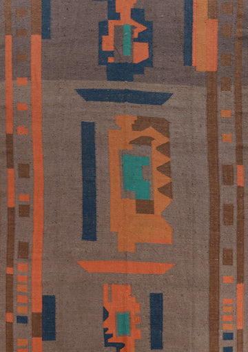 Contemporary Jute Kilim Turkish Area Rug 9x12