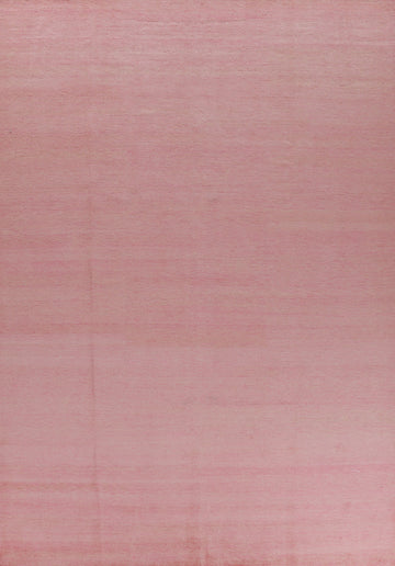 Modern Pink Wool Gabbeh Persian Area Rug 9x12
