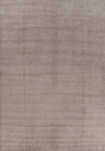 Vegetable Dye Wool Taupe Gabbeh Persian Area Rug 10x13