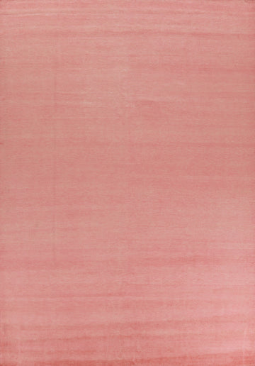 Coral Pink Modern Vegetable Dye Gabbeh Persian Area Rug 9x12