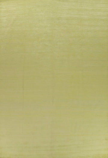 Pistachio Green Wool Gabbeh Vegetable Dye Large Rug 10x14