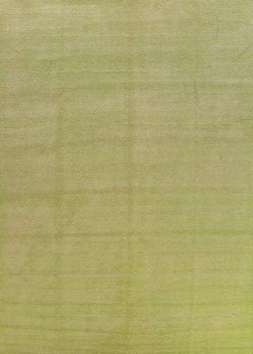 Pistachio Green Solid Gabbeh Persian Area Rug 9x12